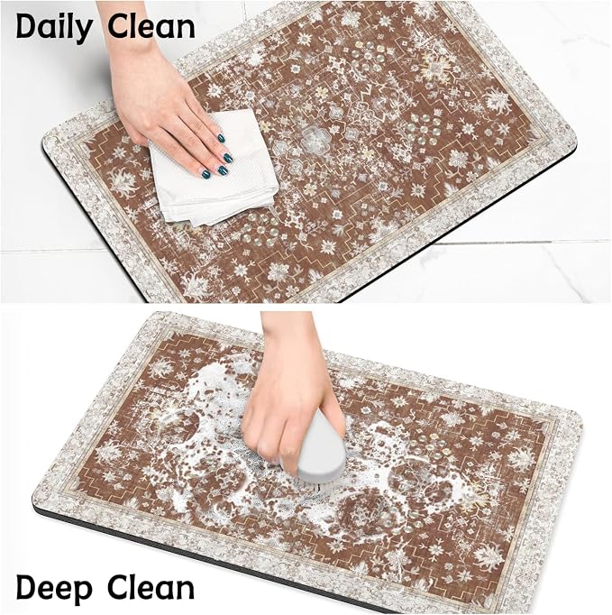 Pet Food Mats for Floor, Absorbent Dog Mat for Food and Water Dispenser Mat - Image 7
