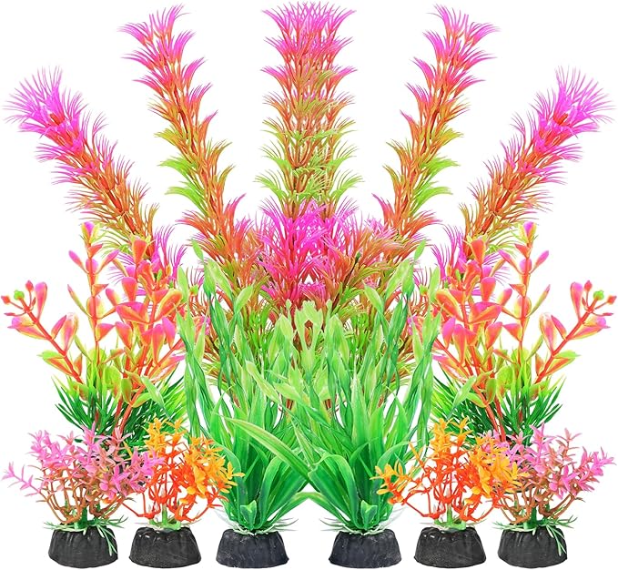 AQUANEAT Artificial Fish Tank Plants, Aquarium Decorations by Aquaneat
