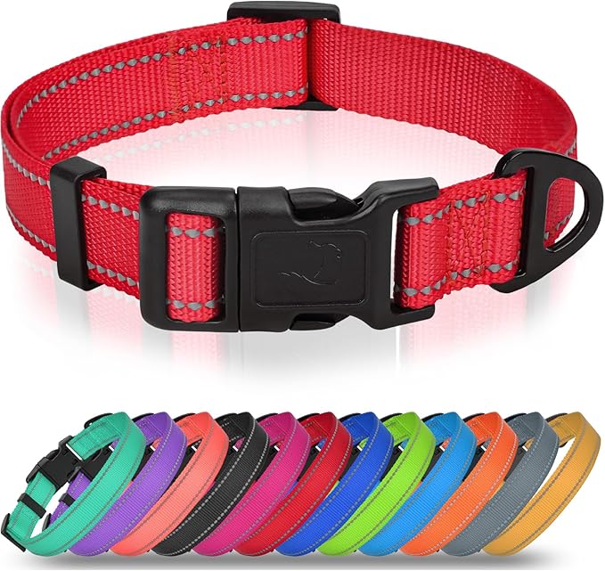 Joytale Large Dog Collar, Reflective and Adjustable Nylon Pet Collar by Joytale