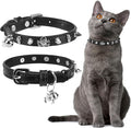 EXPAWLORER Cat Collar for Girl Boy Cats- Adjustable Leather Pet Collar by EXPAWLORER