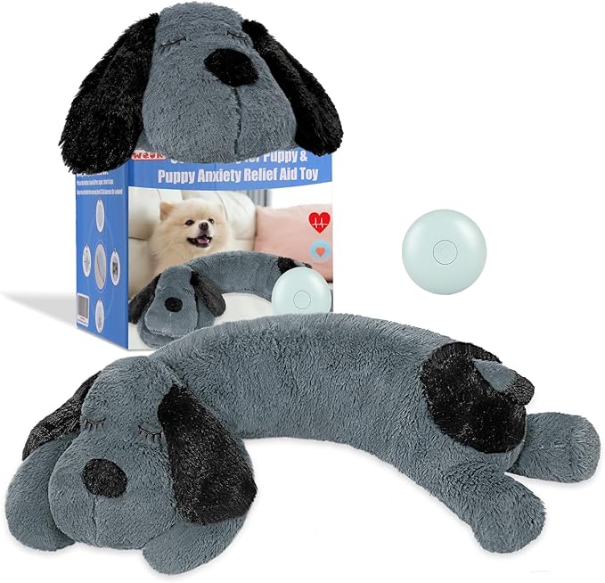 Puppy Heartbeat Toy for Separation Anxiety Relief, Heartbeat Stuffed Animal by WEOK