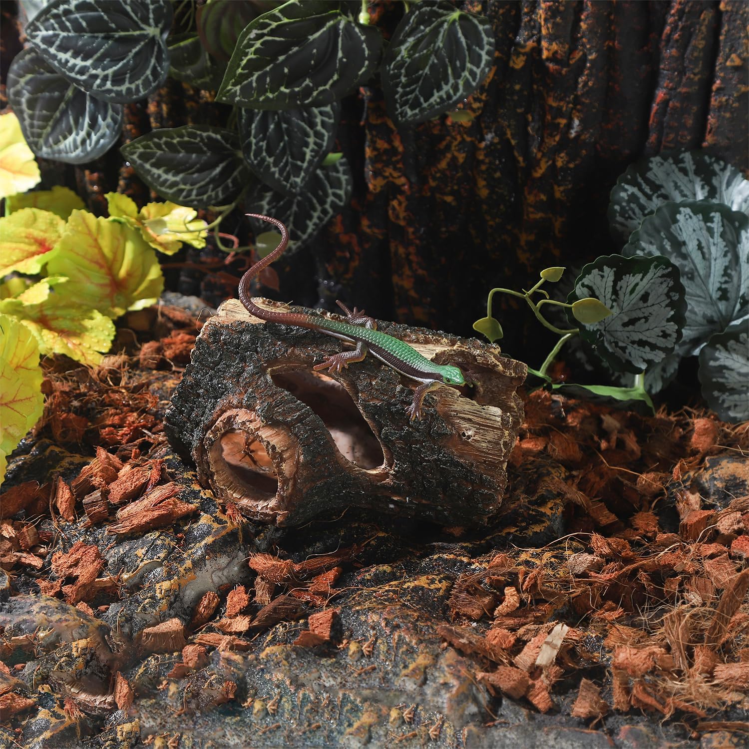 IBWell Aquarium Wood Fish Tank Decorations,Resin Fake Logs Terrarium - GlobalHabitat Supply