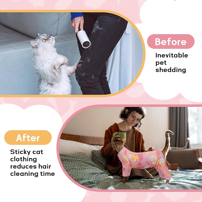 PUMYPOREITY Cat Hair Sticky Shirt – Breathable & Lightweight, Prevents Licking - Image 5