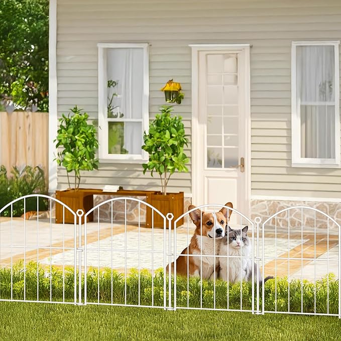 Decorative Garden Fence 17in x30ft, 30 Pack Rustproof Metal No Dig Fence Animal - Image 4