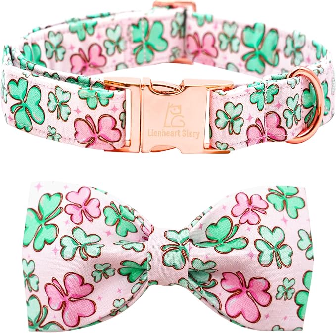 Lionheart glory Dog Bow Collar St. Patrick's Day Dog Collar by LionheartGlory