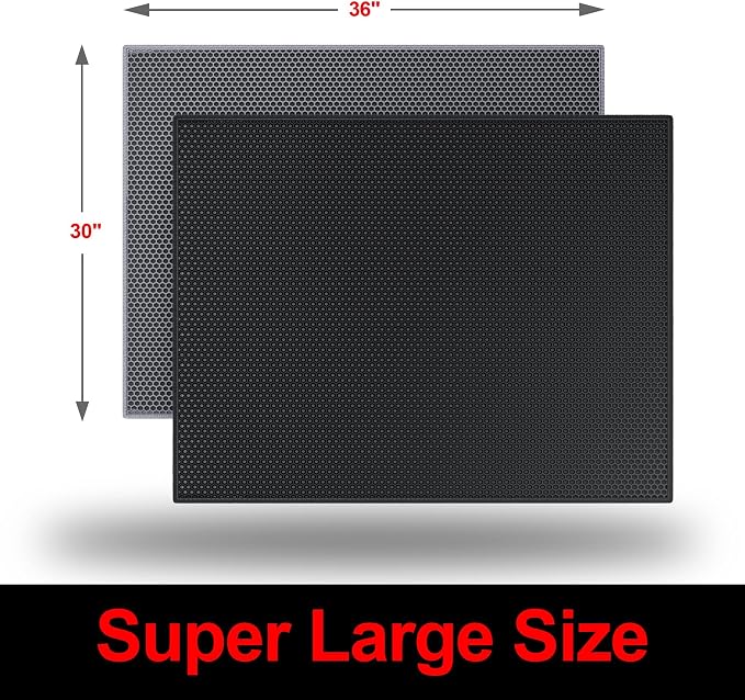 Cat Litter Box Mat: 36"x 30" Waterproof Kitty Cat Litter Trapping Mat, - Image 8