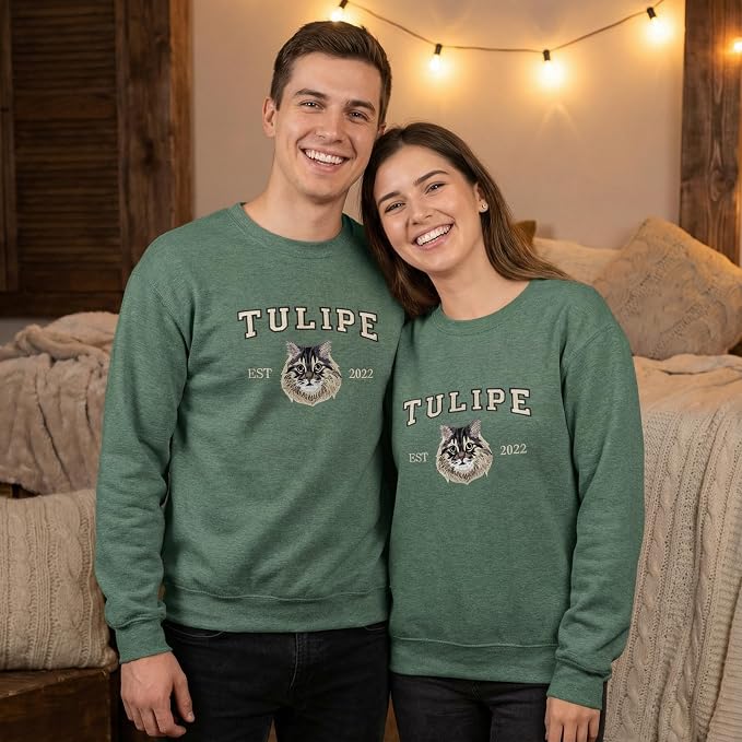COUPLEHOODIES Custom Dog Portrait Sweatshirt from Photo – Personalized Pet - Image 2
