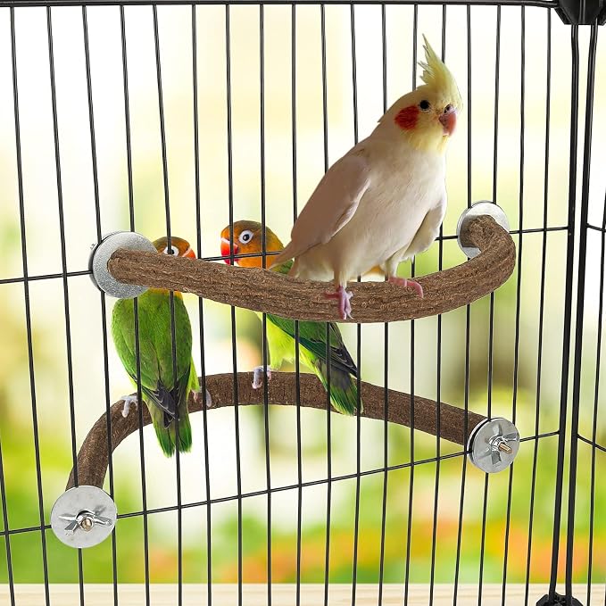 Rypet 2PCS Natural Wood Bird Perches - Image 6