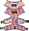 Lucy & Co. Purple with Coral Floral Wave, Cute Reversible Dog Harness Walking by LucyCo