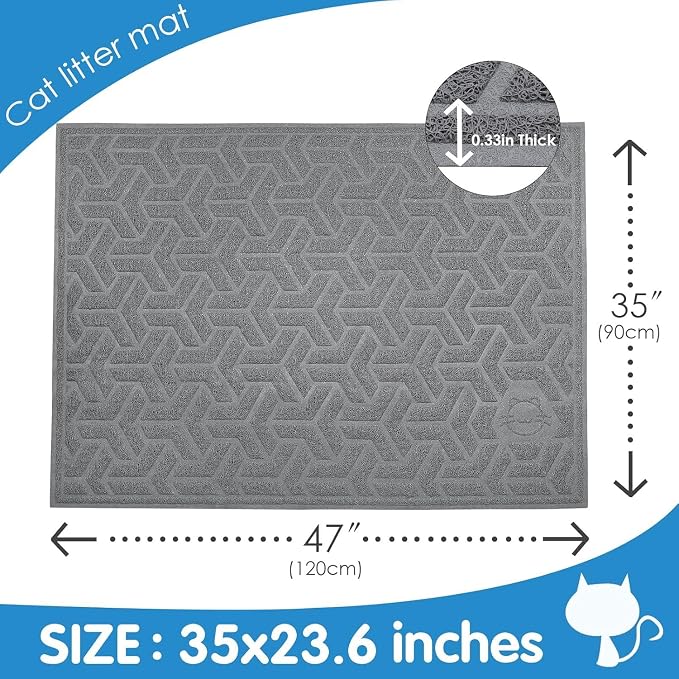 UPSKY Cat Litter Mat, XL Litter Trapping Mat Soft on Kitty Paws, Large Litter - Image 2