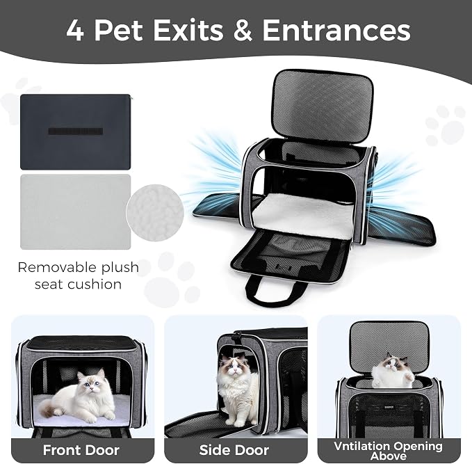 BAGLHER Pet Travel Carrier, Cat Carriers Dog Carrier - Image 4