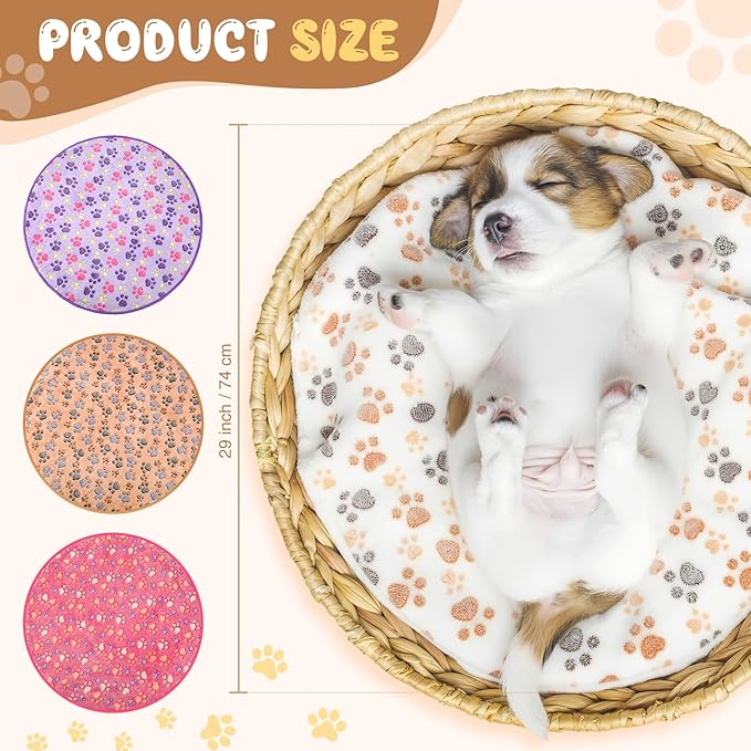 Tatuo 4 Pcs Dog Blanket for Pet Cat Blankets Indoor Puppy Teething Stuff Toys - Image 3