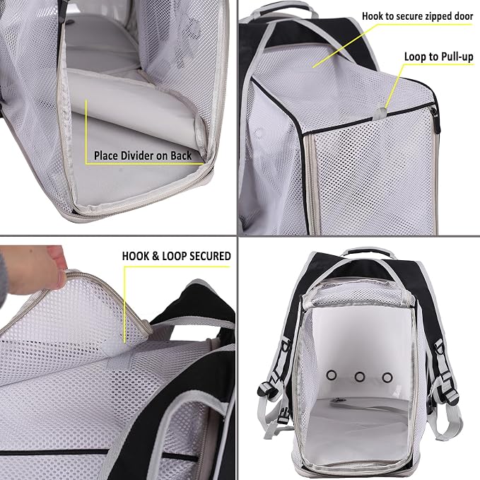Square Back Extension Pet Backpack Carrier - Image 4