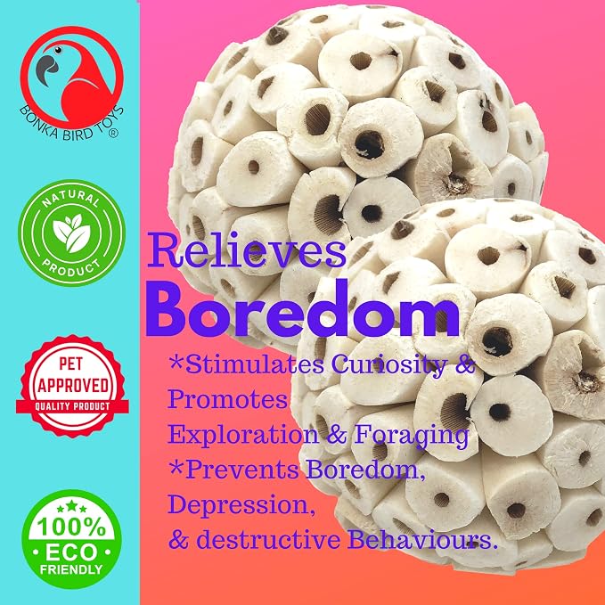 Bonka Bird Toys 2363 Pk2 Large Sola Atta Ball Bird Toys - Image 6