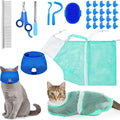 9 Pcs Cat Bathing Bag Set Cat Shower Bag Anti Bite and Scratch by Kritkin