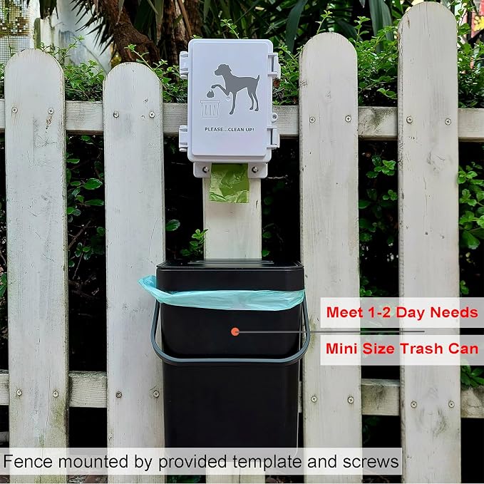 Small Dog Waste Station for Home 1.3Gallon/5L Mountable Doggie Trash Can - Image 2