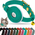OOPSDOGGY Reflective Leather AirTag Cat Collar by OOPSDOGGY