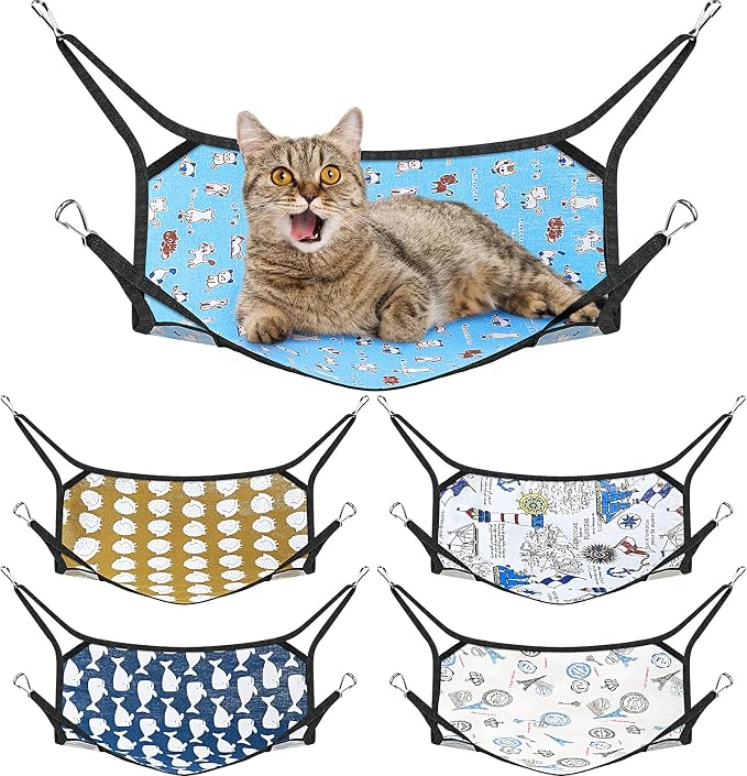 Shappy 5 Pcs Pet Hammock for Cage Hanging Pet Hammock Bed by Shappy