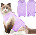 Cat Recovery Suit for Spay Abdominal Wound, Breathable Kitten Onesie for Cats by Hpetppy