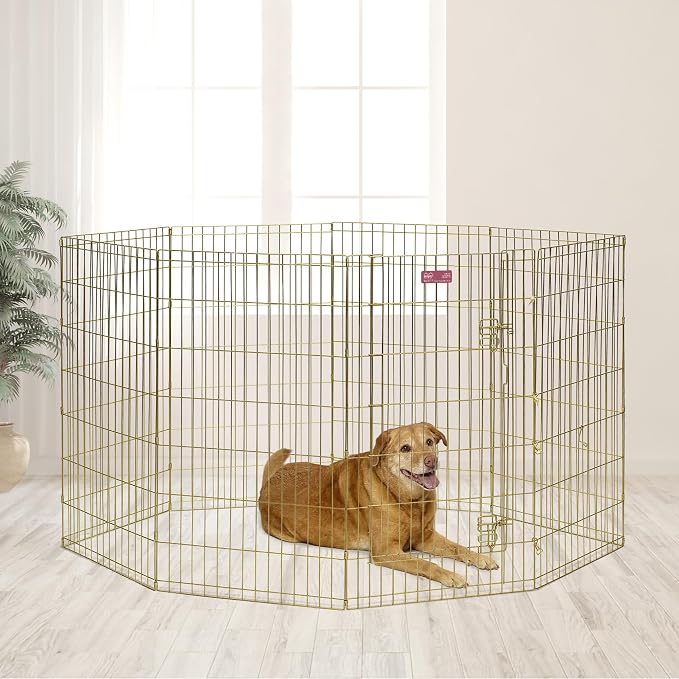 MidWest Homes for Pets Folding Metal Dog Exercise Pen, Indoor/Outdoor Playpen - Image 3