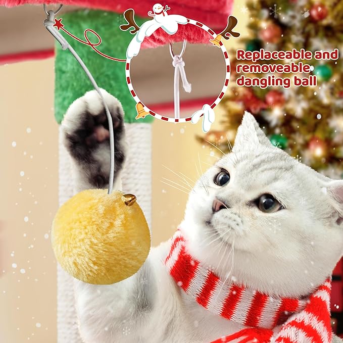 Yaheetech 63in Christmas Cat Tree - Image 7