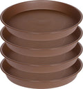 4 Pack of 18 19 inch Plant Saucer Drip Tray, Heavy Duty Large Deep Plant Saucers by Bleuhome
