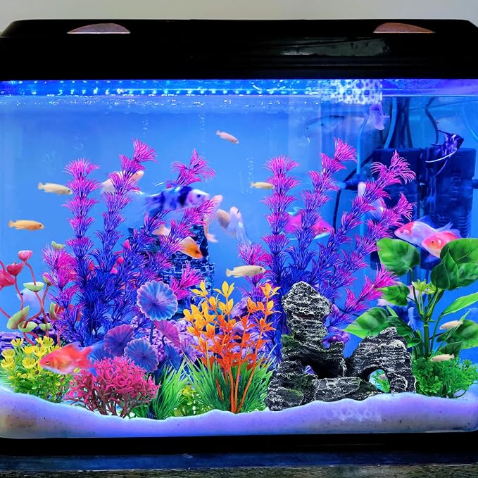 Fish Tank Accessories Aquarium Decorations Plants, Aquarium Decor Plastic Plants - Image 8