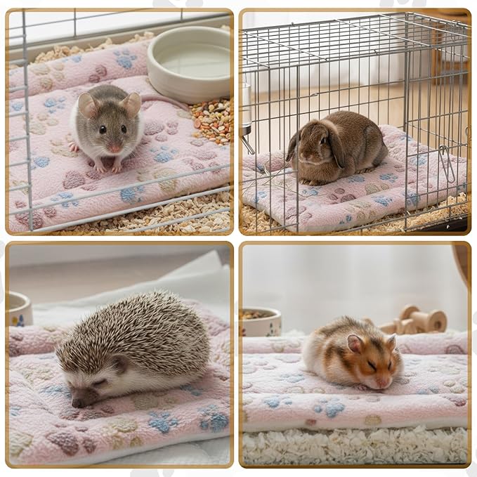 Tuanse 4 Pack Ultra Soft Dog Cat Bed Mat Small Animal Guinea Pig Bed - Image 4