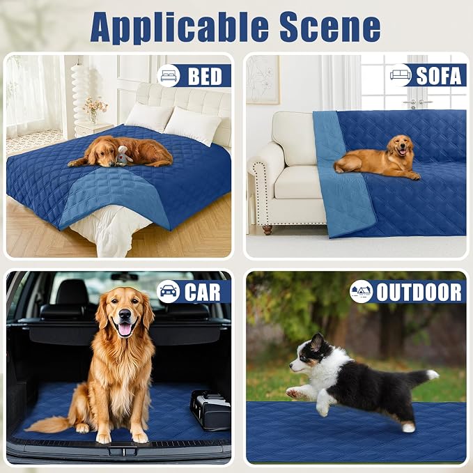 Smiry Waterproof Dog Bed Cover Blanket 68x82, Soft Reversible Pet Blanket - Image 5