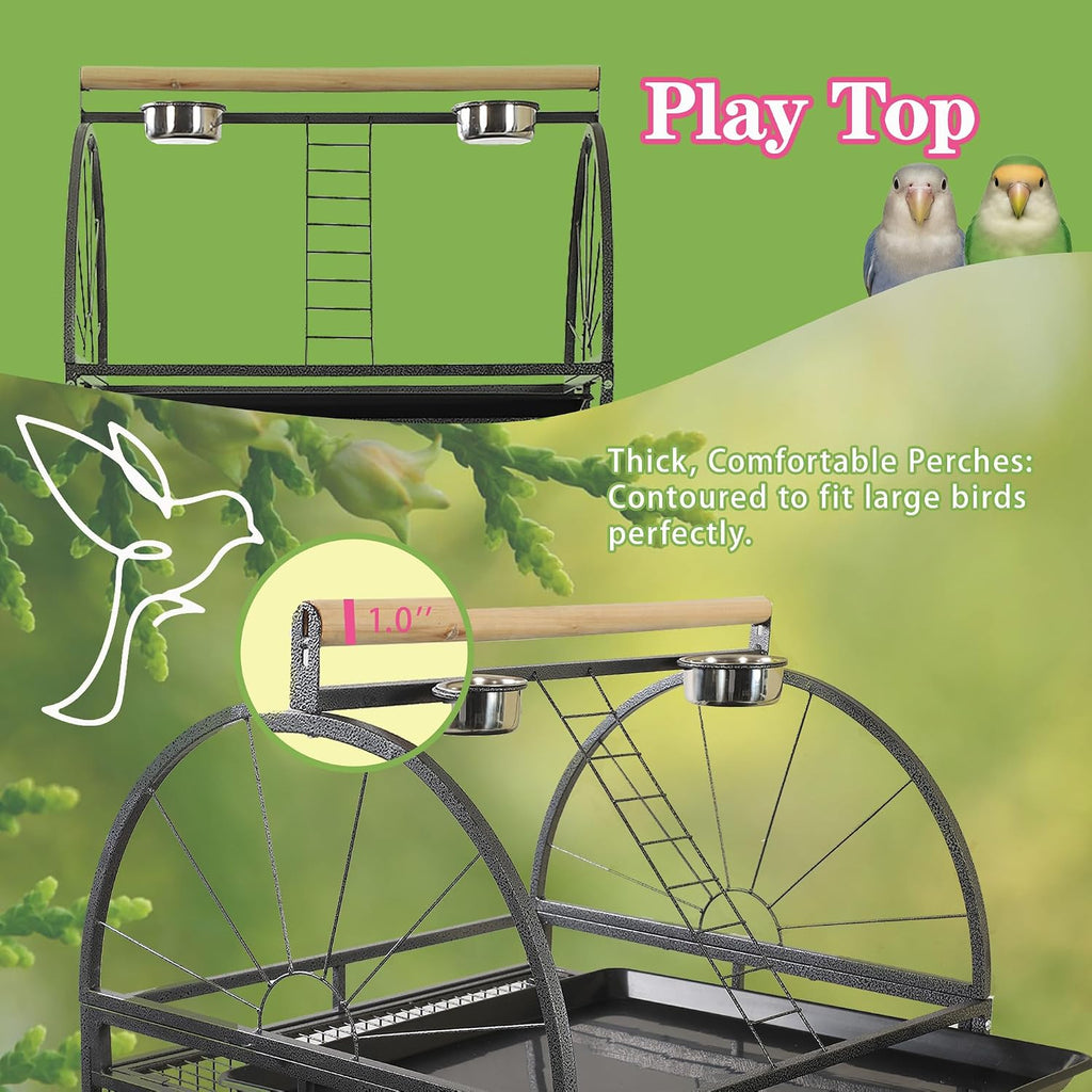 68'' Large Parrot Cage, Large Bird Cages for Parrots,Conure Cage for - GlobalHabitat Supply