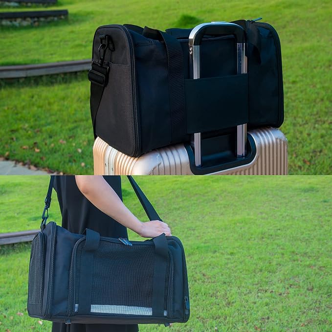 Soft Sided Carrier for Small Medium Cats Dogs, TSA Airline Approved Collapsible - Image 6