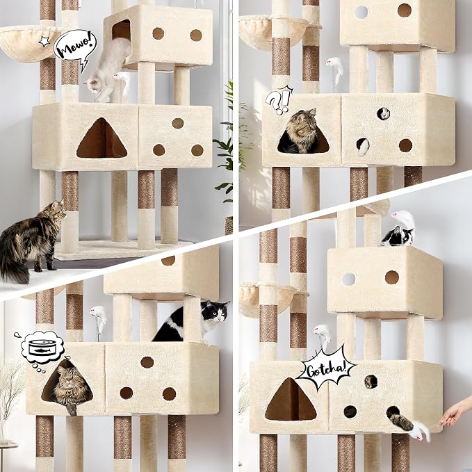 Globlazer Extra Large Cat Tower, 81-inch Tall Cat Tree - Image 2