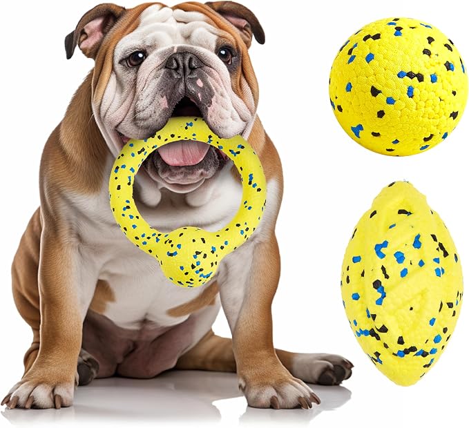 Dog Balls, Chewers Durable Teething Molar Tug Dog Toys, Interactive Fetch Balls by KittyandDogFunwithKimee