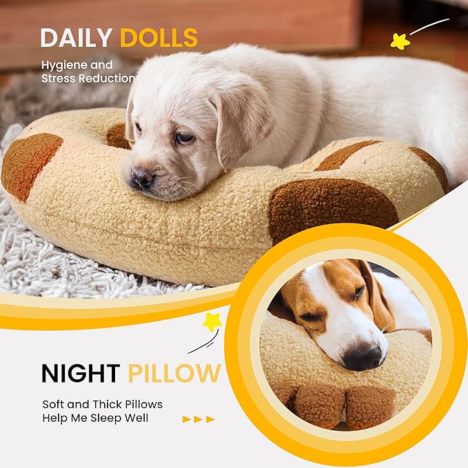 Dog Pillow - Soft Neck Pillow for Dogs, Washable Dog Calming Pillows for Better - Image 6