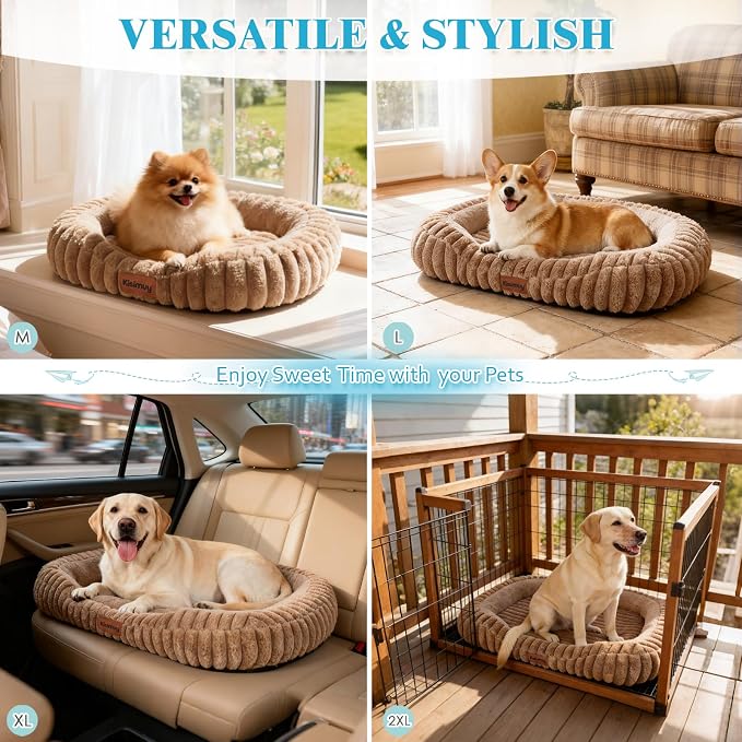 Orthopedic Dog Bed for Large Dogs, Comfort-Sided Calming Pet Bed - Image 8