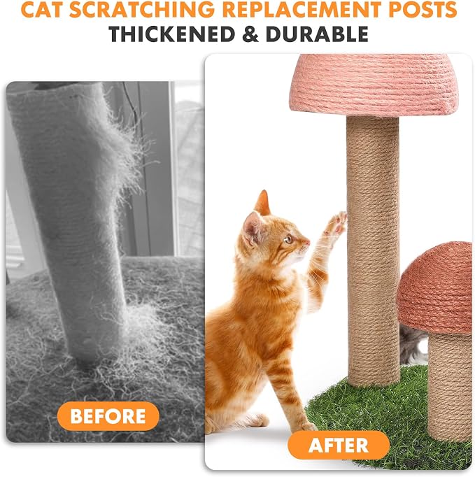 PowerKing Thick Natural Sisal Replacement Scratching Post, 15.7" Length - Image 4