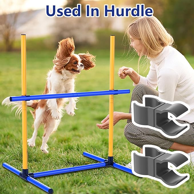 Two-Way Clamp for Dog Agility Training Hurdles, Adjustable Jump Connectors - Image 4