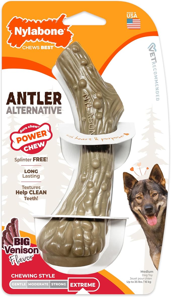 Nylabone Power Chew Antler Alternative Nylon Chew Toy - Image 8