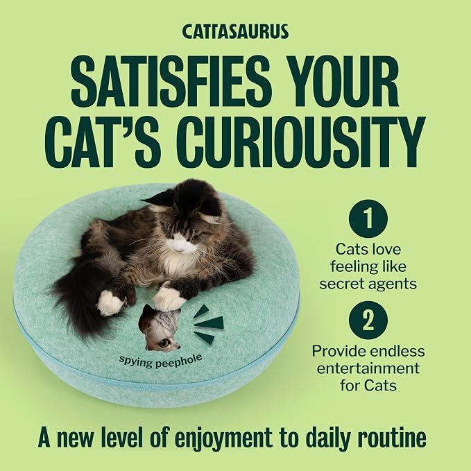 Cattasaurus Peekaboo Cat Cave, Extra Spacious - Image 5