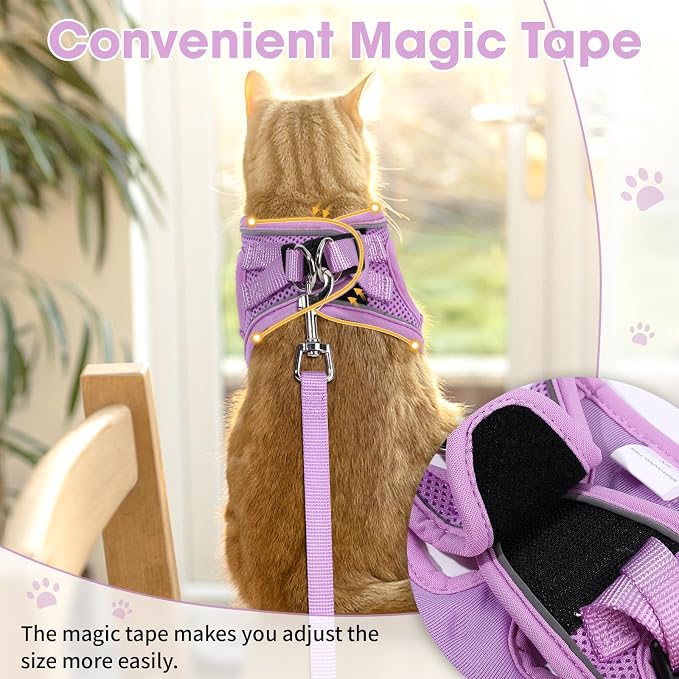 Cat Harness and Leash Set for Walking Escape Proof, Soft Adjustable Kitten - Image 5