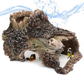 Tree Trunk Cave Aquarium Decoration Reptile Cave Climb Hideout Hideaway by relaqcc