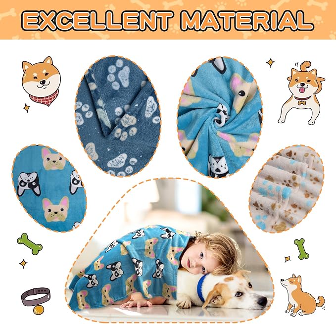 Rezutan Premium Dog Blankets for Large Dogs & Cat Flannel Blanket Washable - Image 4
