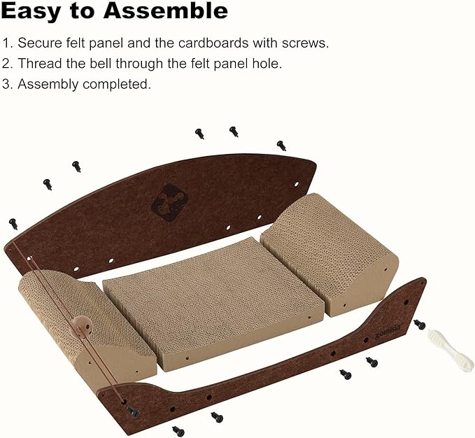 26'' Cardboard Cat Scratcher Bed - Image 6