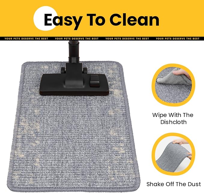 Cat Scratcher Mat, Natural Sisal Cat Scratch Pad, Horizontal Floor Cat - Image 6