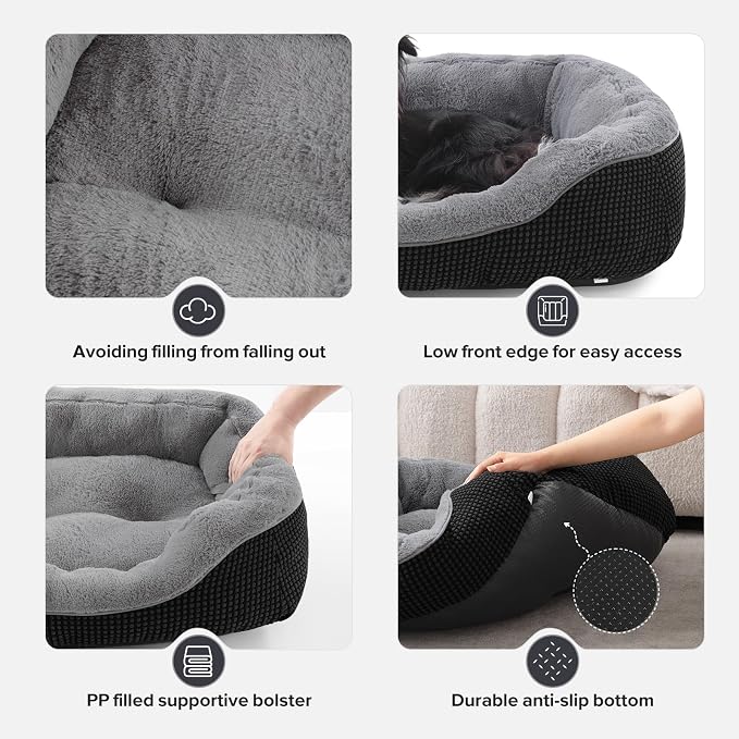 INVENHO Small Dog Bed Washable Orthopedic Calming Warming Durable Pet Bed - Image 7