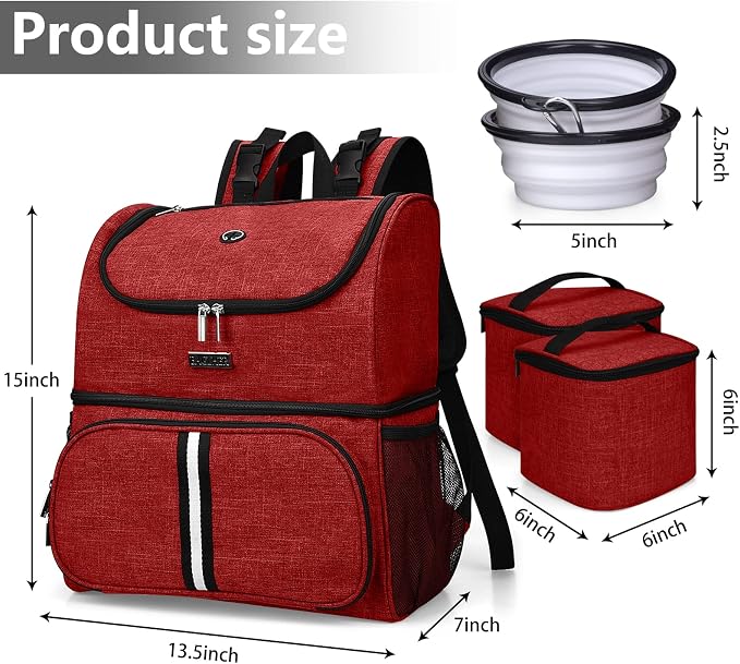 BAGLHER Pet Travel Bag, Double-Layer Pet Supplies Backpack, Pet Travel Backpack - Image 3