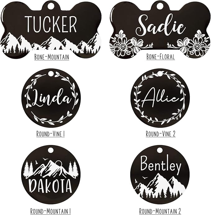 Ultra Joys Stainless Steel Pet ID Tag Dog Name Tags Personalized Front & Back - Image 4