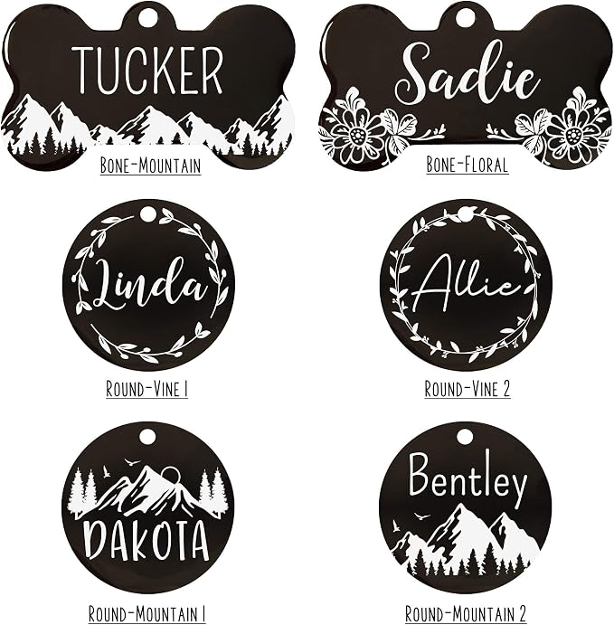 UltraJoys Stainless Steel Pet ID Tag Dog Name Tags Personalized Front and Back - Image 4