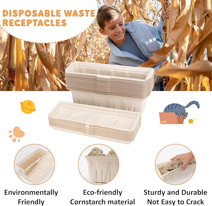 30 Packs Disposable Waste Receptacles Compatible - Image 5