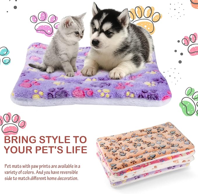 Tuanse 4 Pack Ultra Soft Dog Cat Bed Mat Small Animal Guinea Pig Bed - Image 6